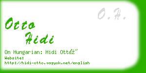 otto hidi business card